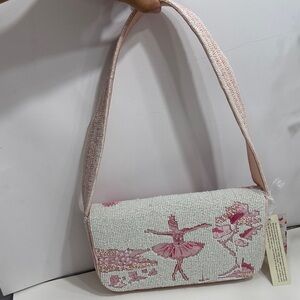 Viral beaded bag ballerina Chic Pink Beaded Shoulder Bag